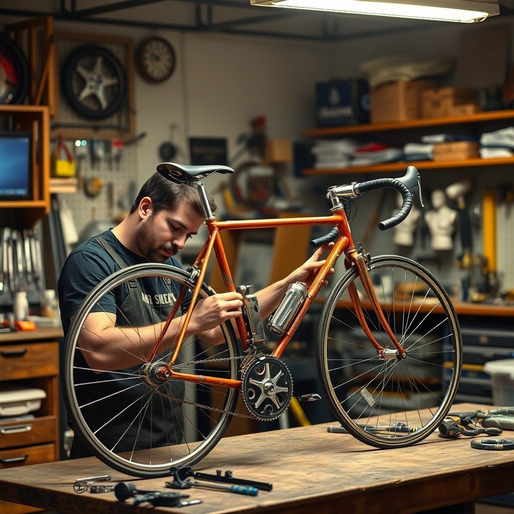 Restauração de quadro de bicicleta